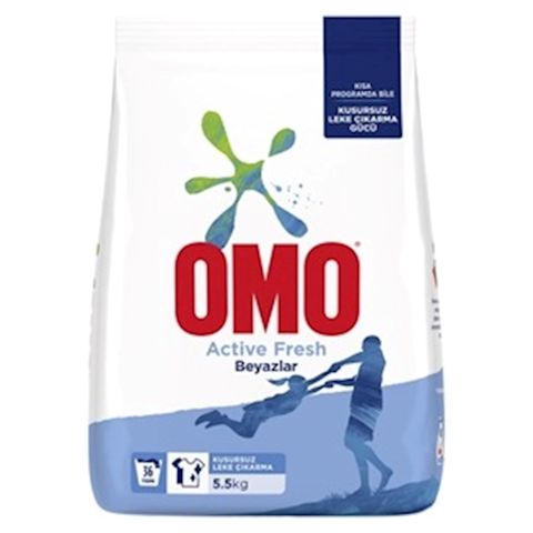 Yuyucu toz Omo Active Fresh, ağ paltar üçün, avtomat, 5.5 kq — Bakı