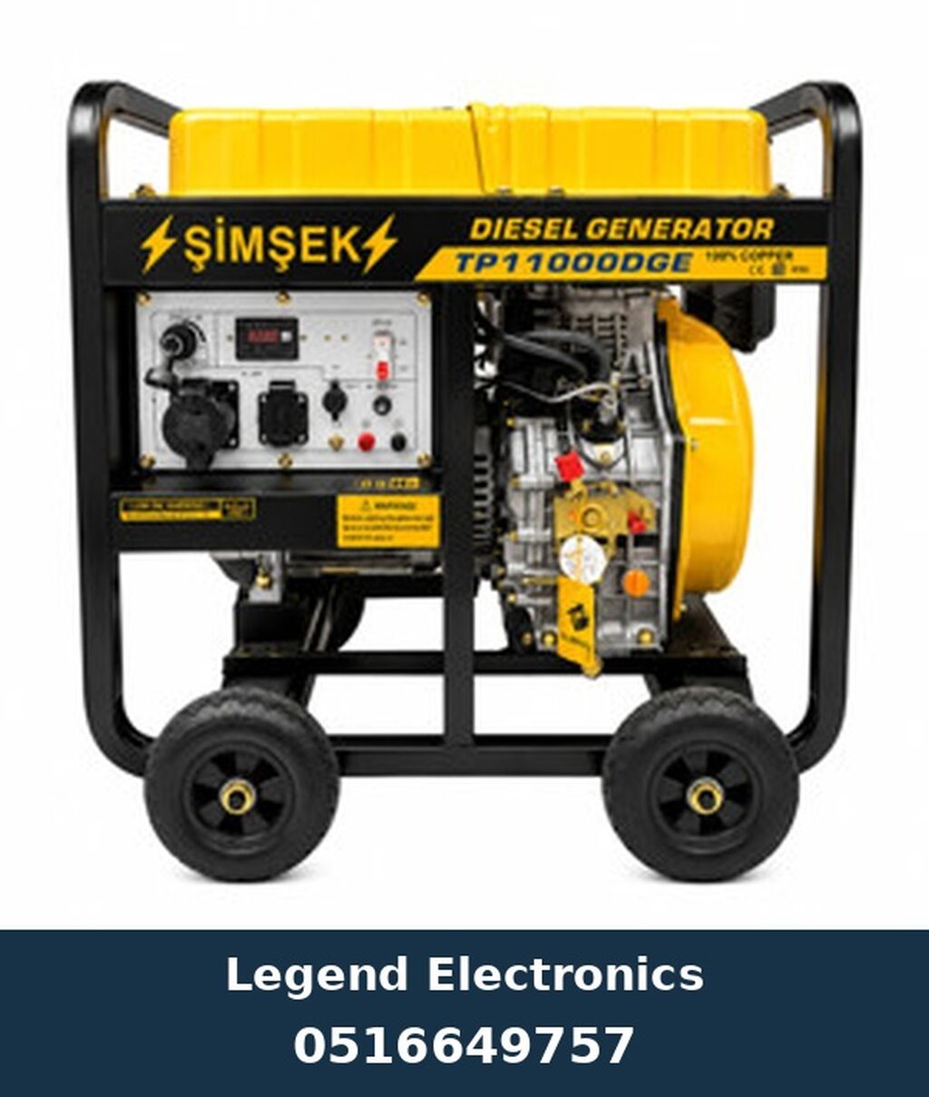 Elanın başlığı: Dizel generatoru Şimşek TP11000DGE, 8.5 kVt, 220 V — Generatorlar, Bakı