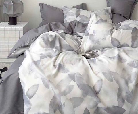 Yataq dəsti Trendy, yorğan üzü 160x220 sm, mələfə 180x240 sm, yastıq üzü 50x70 sm, birnəfərlik, pambıq, boz — Bakı