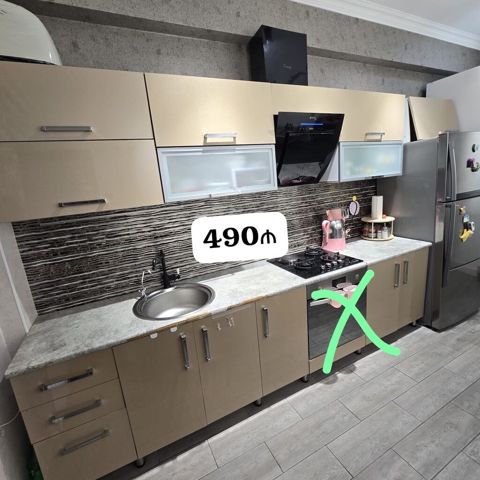 Endirim olundu Mətbəx mebeli satılır 490₼. ölçü 3m. üzərində qaz — Bakı