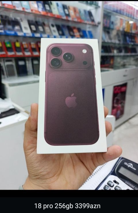 IPhone 18 Pro, 256 GB, Bordo, Face ID — Bakı