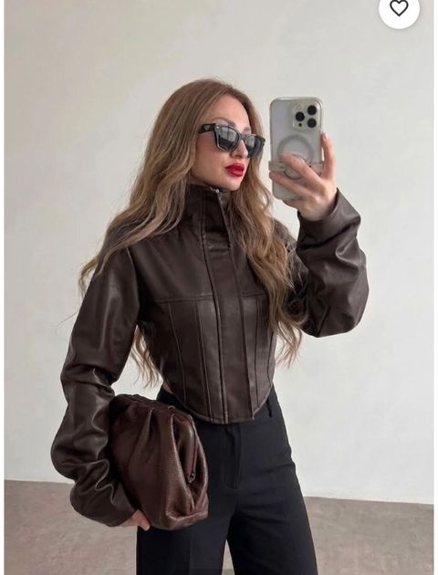 Dəri kurtka, Zara, S — Bakı