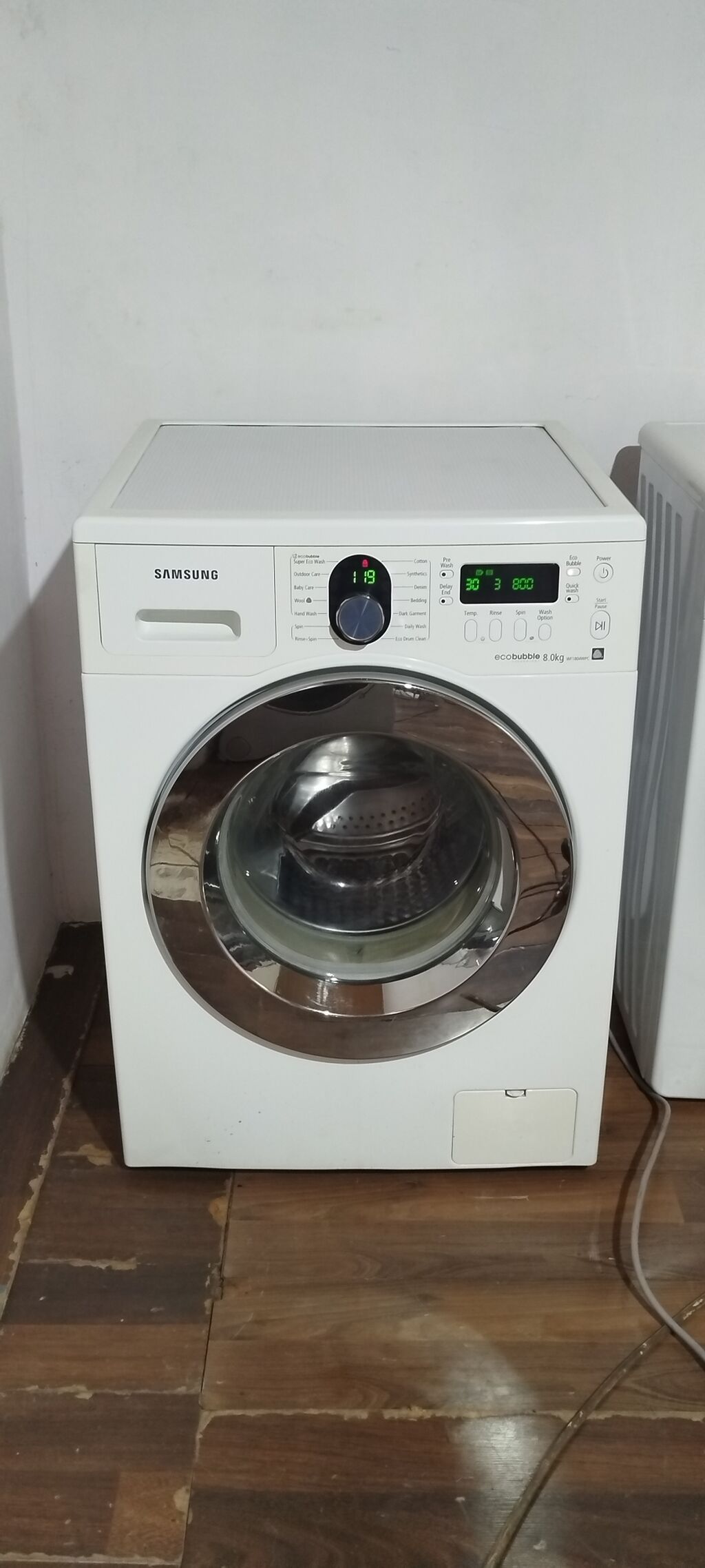 Paltaryuyan maşın Samsung, 8 kq, İşlənmiş, Avtomat, Qurutma var, Kredit yoxdur, Pulsuz çatdırılma — Çamaşır maşınları, Bakı (2)