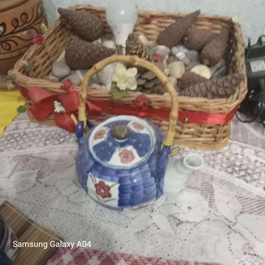 Çay dəsti, rəng - Mavi, Keramika — Süfrə qabı, Bakı (2)