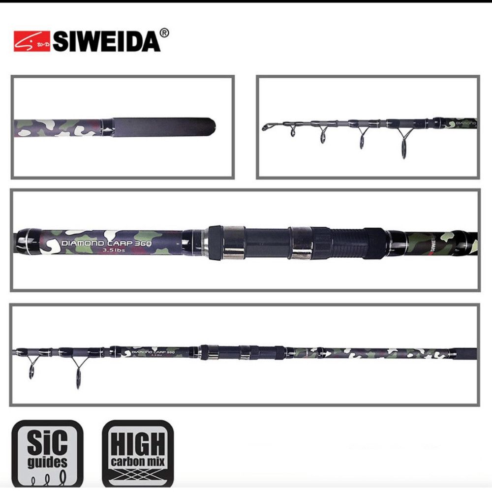 Tilov karp üçün Siweida Diamond 4.0 LB, 3.60 m, karbon dəstək — Mallar, Bakı (2)
