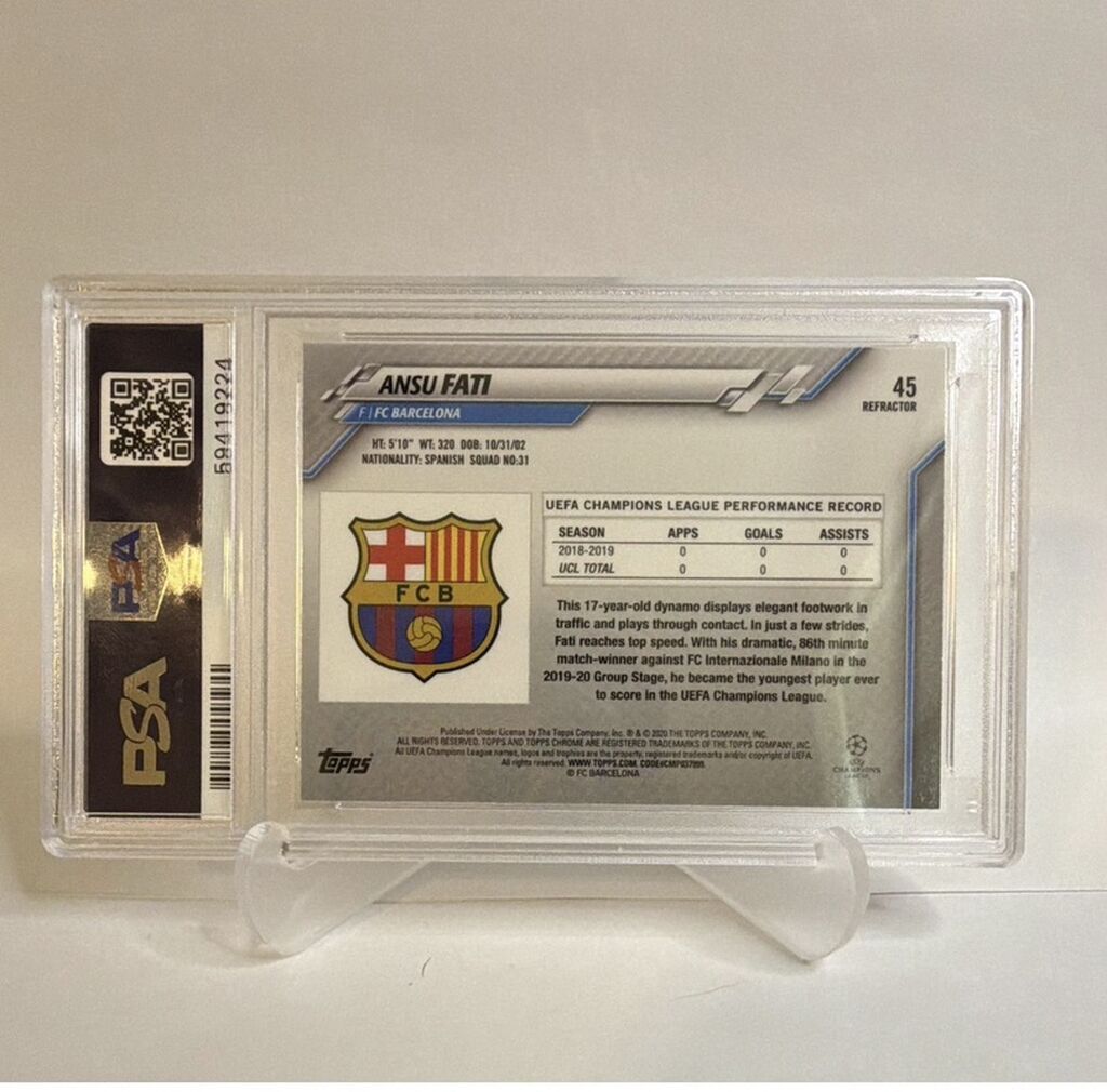 Məhsul: 2019 Topps Chrome UCL Ansu Fati Refractor futbol kartı — Digər, Digah (2)