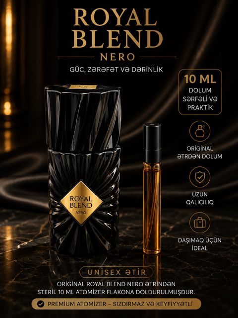 No brand Royal Blend Nero uniseks Extrait De Parfum, 10 ml — Bakı