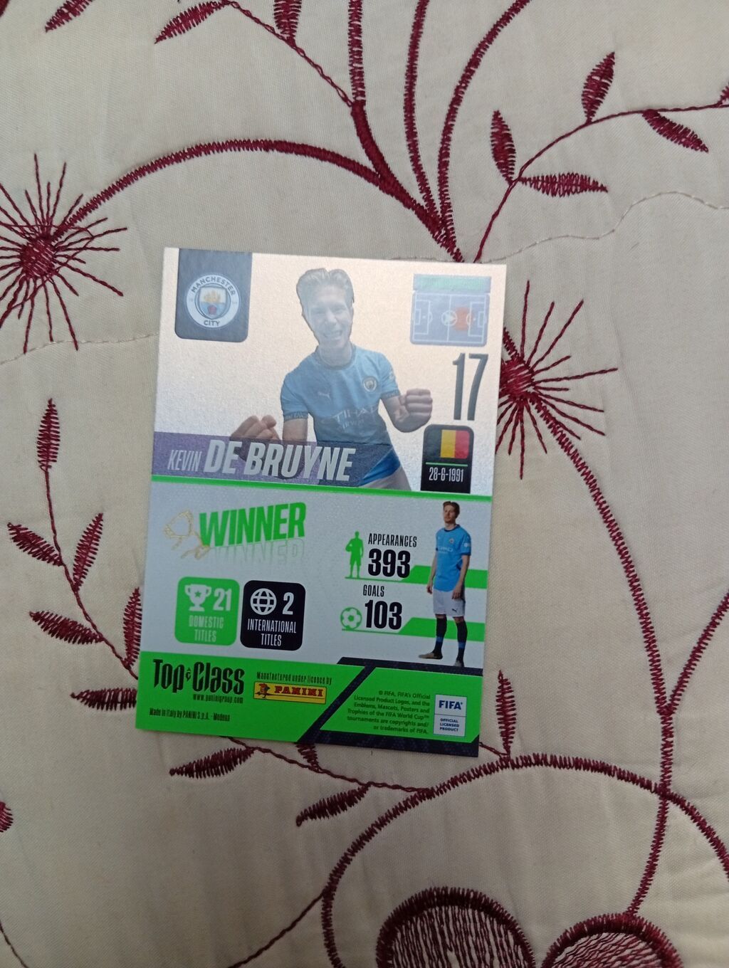 Panini Top Class “Winner” kolleksiya kartı – De Bruyne - Brend — Digər, Bakı (2)