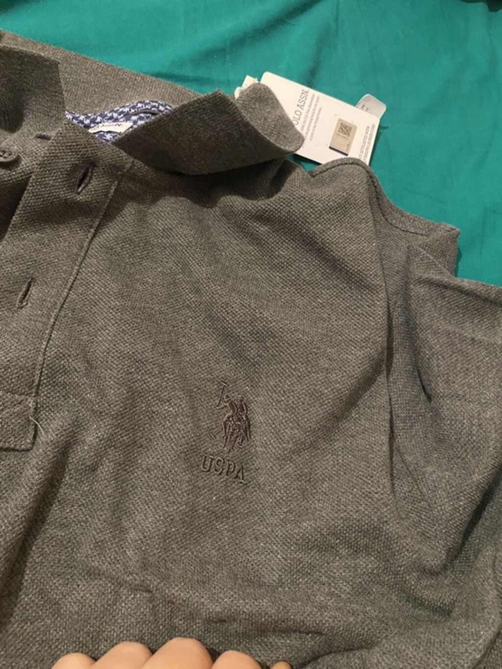 U.S. Polo Assn. kişi polo köynəyi - Model: Uspa uzunqollu polo — Futbolka və polo, Bakı (3)