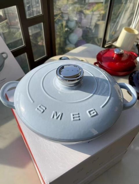 Tava Smeg, mavi, çuqun, 26 sm — Bakı