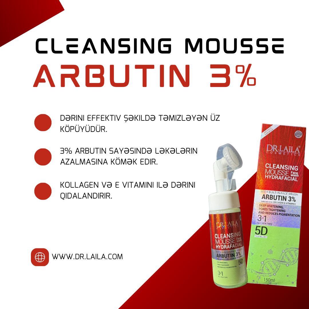 Üz yuma köpüyü-muss Dr Laila Arbutin 150 ml — Mallar, Bakı (2)