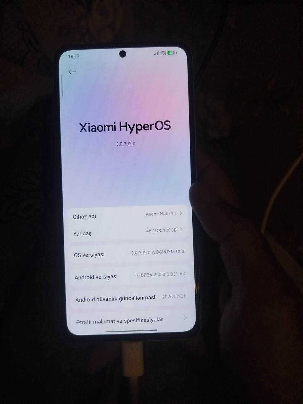 Redmi Note 14, 128 GB, rəng - Yaşıl, Sensor, Barmaq izi, İki sim kartlı — Xiaomi, Mehdiabad (2)
