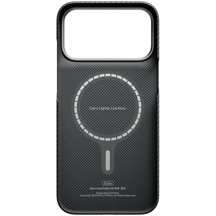 Qoruyucu örtük Pıtaka Classic MagSafe ilə iPhone 18 Pro üçün, Qara/Boz — Şarj cihazları, Bakı (2)
