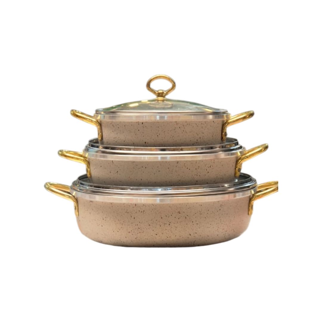 Tava dəsti Vip Chef, qranit, bej, 6 parça — Mallar, Bakı (2)