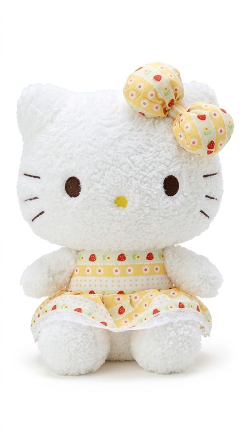 Yumşaq oyuncaq Kitty, peluş, ağ, 1+ yaş — Bakı