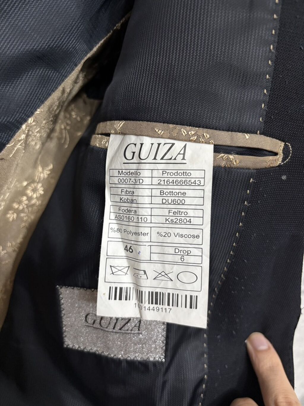 Guiza klassik kişi pencəyi - Rəng: qara - Model: 0007-3/D, Drop 6 — Caketi, Bakı (2)