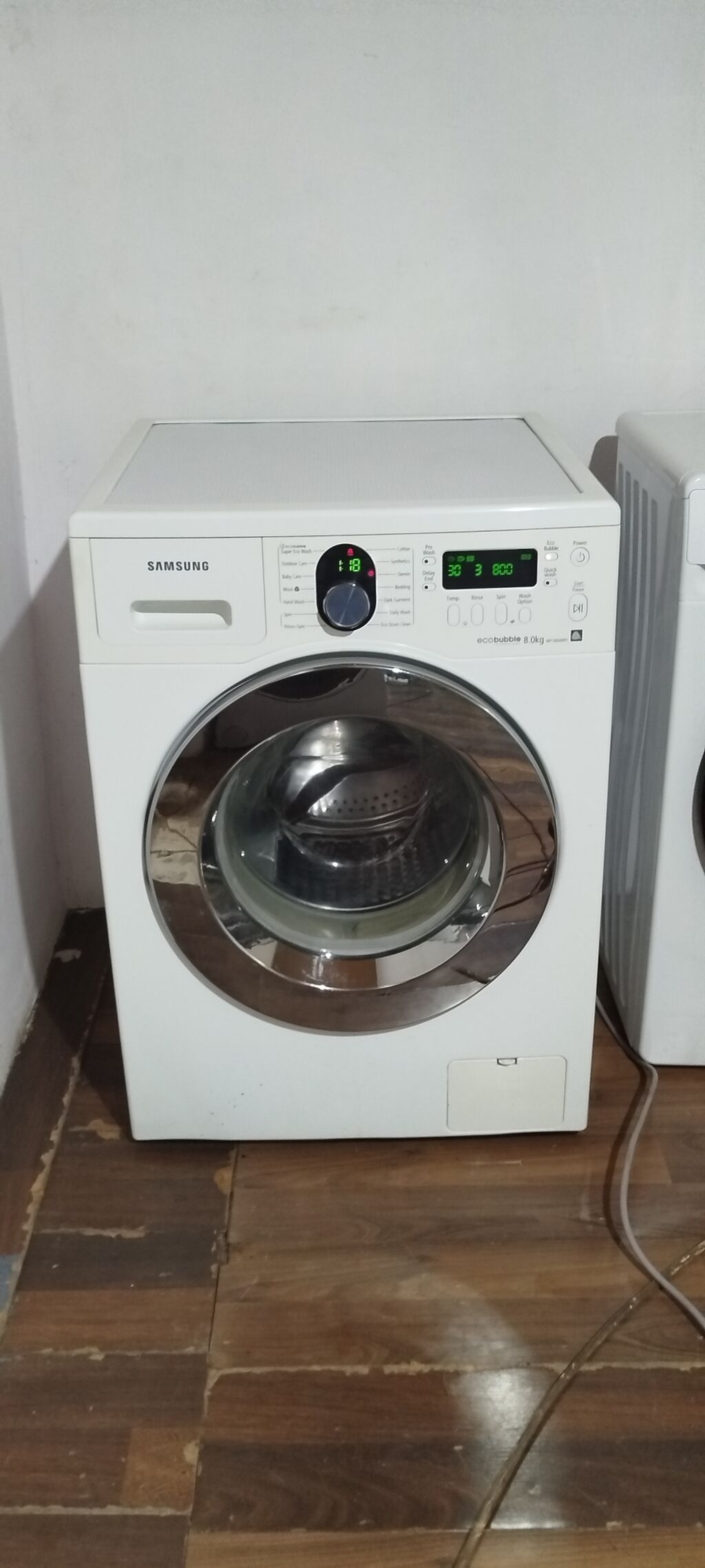 Paltaryuyan maşın Samsung, 8 kq, İşlənmiş, Avtomat, Qurutma var, Kredit yoxdur, Pulsuz çatdırılma — Çamaşır maşınları, Bakı (4)