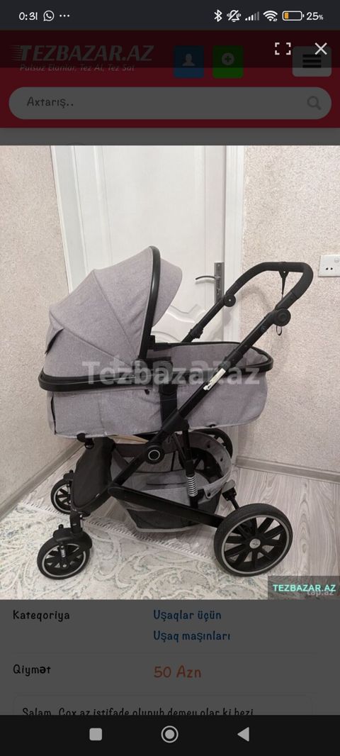 Uşaq arabası – çoxfunksiyalı, 2-in-1 tipli model. Xüsusiyyətlər — Digah