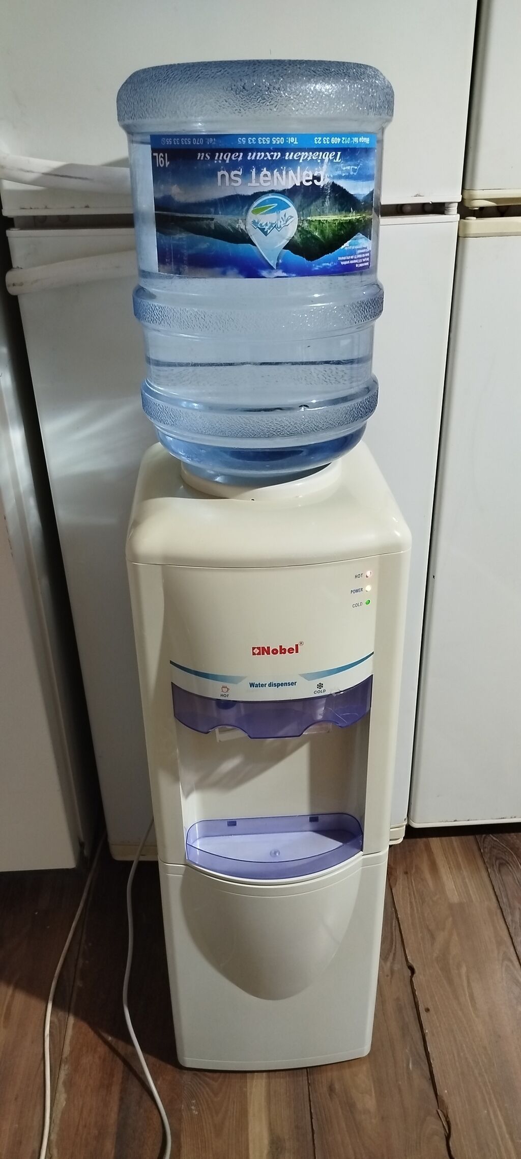 Nobel su paylayıcı (dispenser) - Üstdən qablı model, butulka ilə — Su soğutucuları və dispenserlər, Bakı