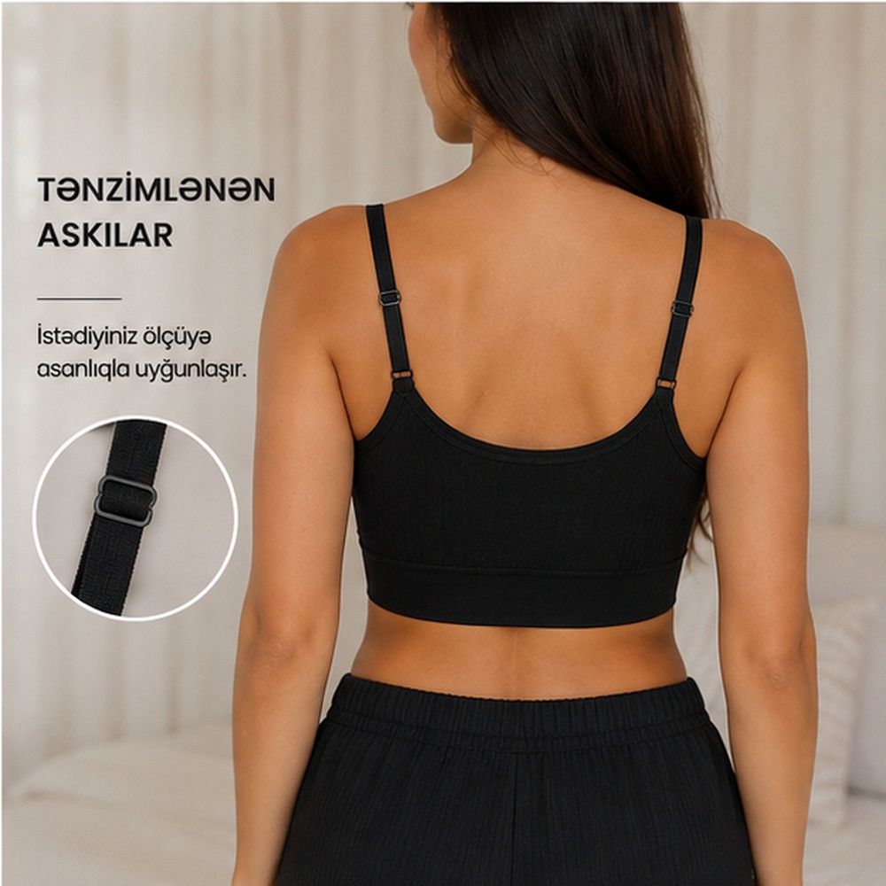 Qadınlar üçün çiyinbağları ilə top 2732944, qara, ölçü One size — Mallar, Bakı (3)