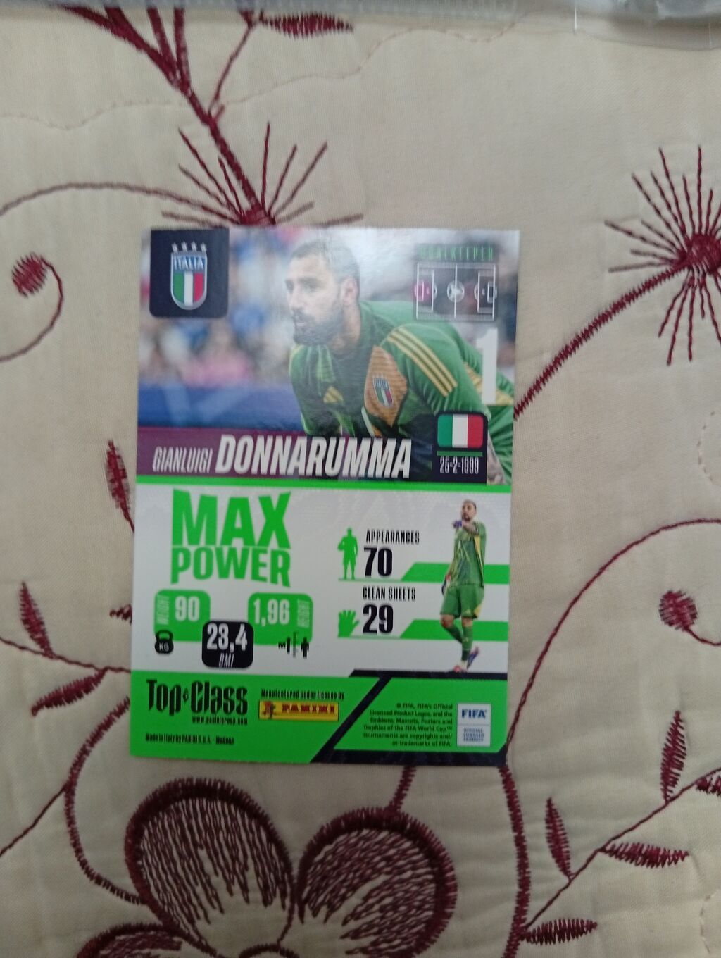 Panini Top Class “MAX Power” kolleksiya kartı – Gianluigi Donnarumma — Digər, Bakı (2)
