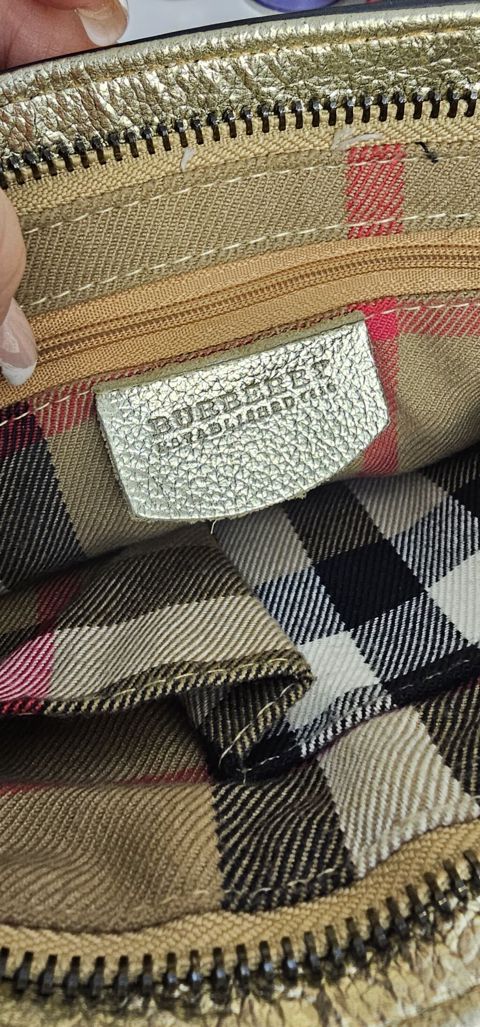 Burberry çiyin çantası – qızılı rəng - Material: toxumalı fakturalı — Bakı