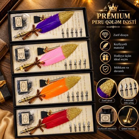 Premium Peru Qələm Dəsti.Məllimlər gununə ozəl hədilləyə - Zərif — Bakı