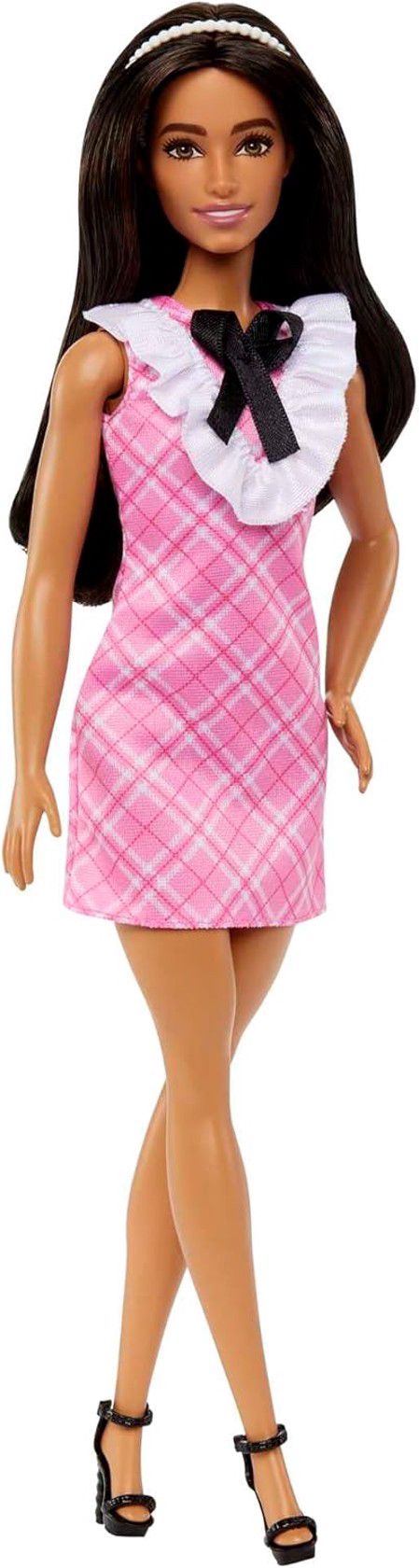 Kukla Mattel Barbie Fashionistas Doll - Pink Plaid — Bakı