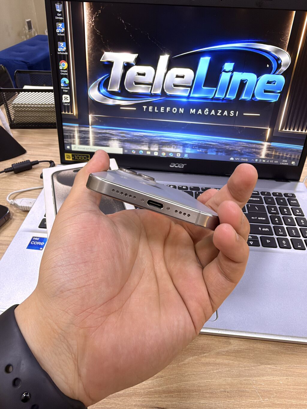 IPhone 15 Pro Max, 256 GB, Natural Titanium, Zəmanət, Kredit, Simsiz şarj — Apple iPhone, Bakı (3)