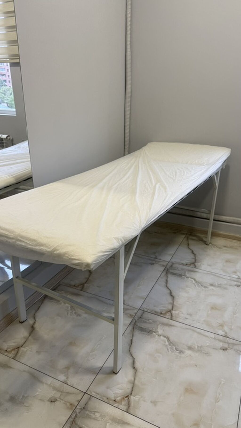 Masaj/estetika üçün masaj çarpayısı - Material: metal karkas, möhkəm — Salon mebeli, Bakı (2)