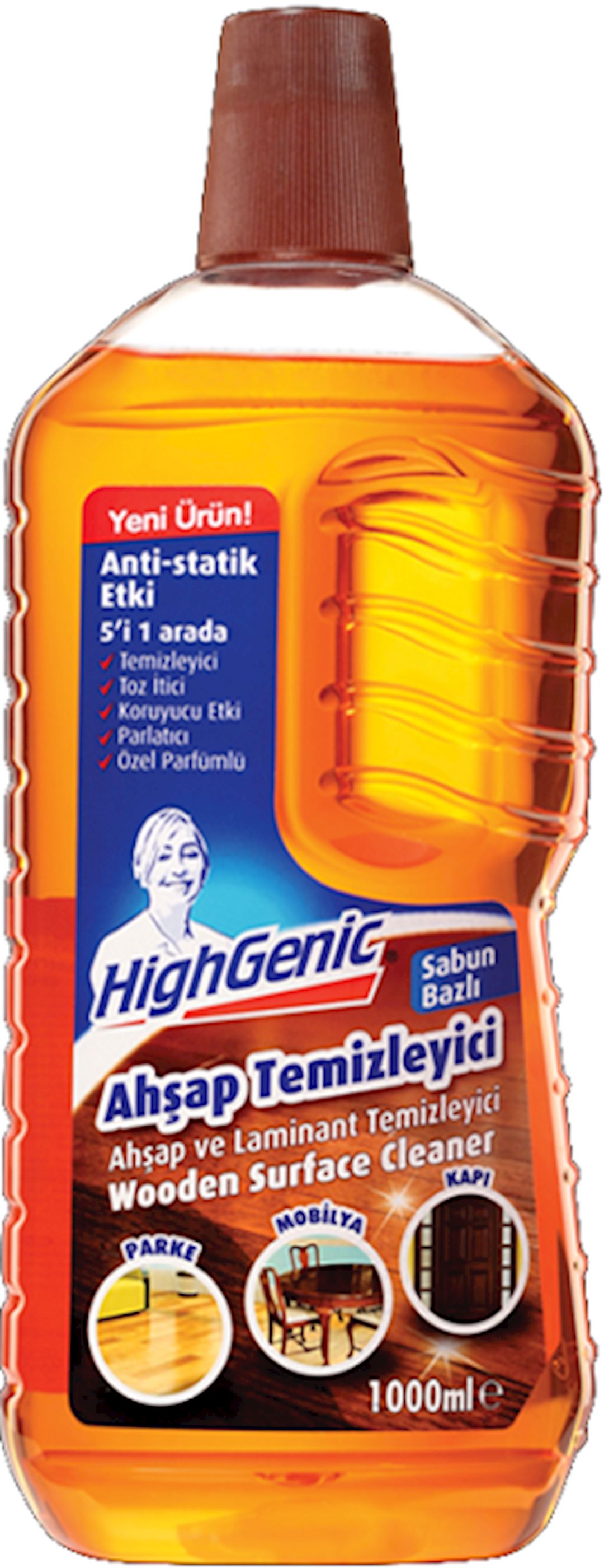 Taxta, laminatlı səthlər və parket döşəmələri üçün təmizləyici vasitə HighGenic 1000 ml — Mallar, Bakı