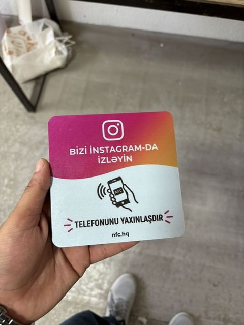 NFC Sosial Media və Rəy Stikeri Məhsul: NFC texnologiyalı — 15 ₼ · Bakı · Marketing, reklam, PR NFC Sosial Media və Rəy Stikeri Məhsul: NFC texnologiyalı — Bakı
