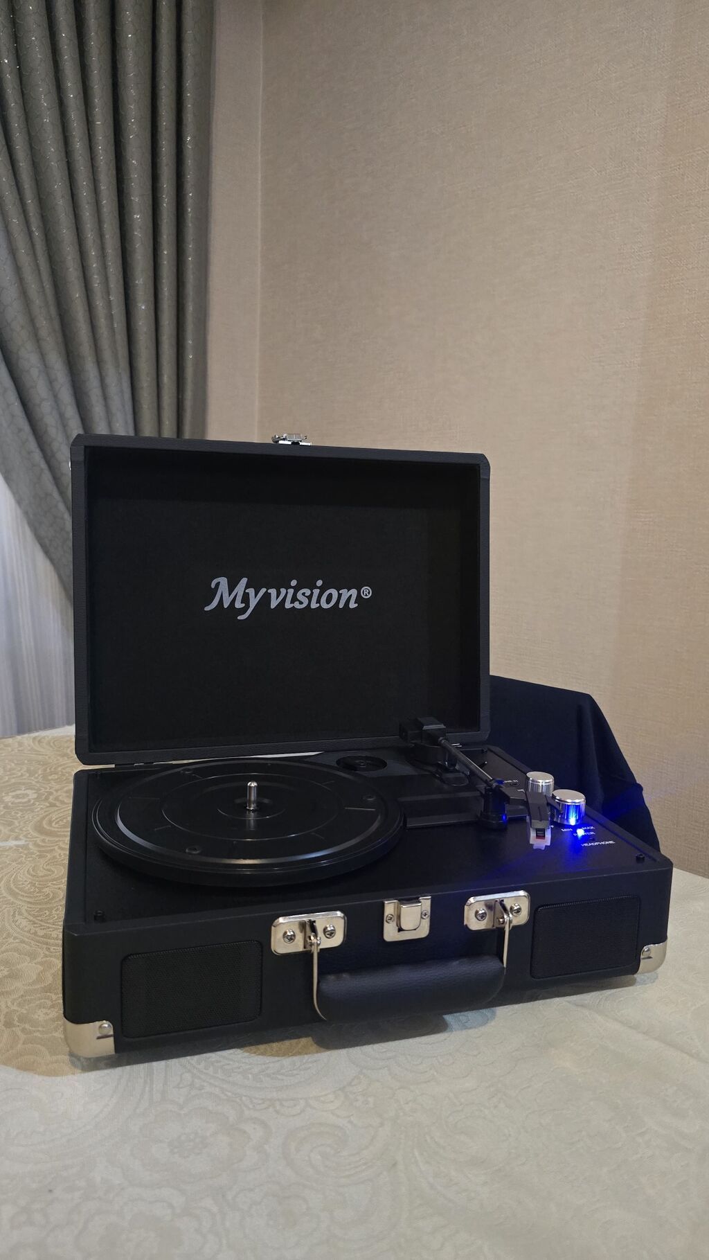 Myvision portativ vinil pleyer (kofertipli) - Kofertipli dizayn — Vinil proqreslər və aksesuarlar, Bakı (2)