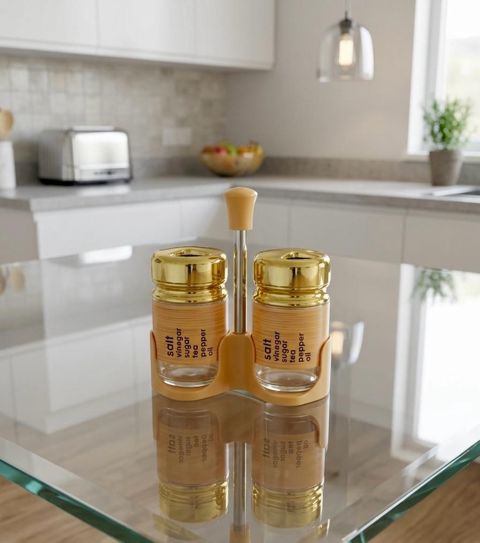 Duz və istiot üçün qabılar dəsti 19824252, 2 əd, 200 ml, altlıqda — Bakı