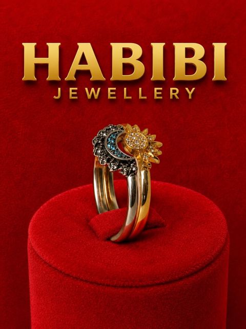 Üzük dəsti qadınlar üçün Habibi Jewellery HJ725, gümüş 925 əyar, 4.18 q — Bakı