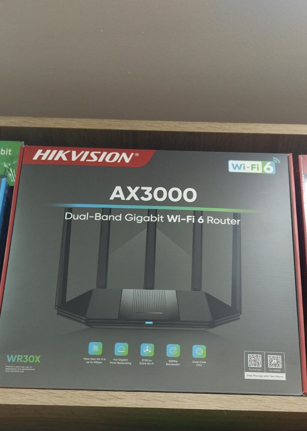 Hikvision AX3000 WR30X – Dual-Band Gigabit Wi‑Fi 6 router — Şəbəkə və server avadanlığı, Bakı