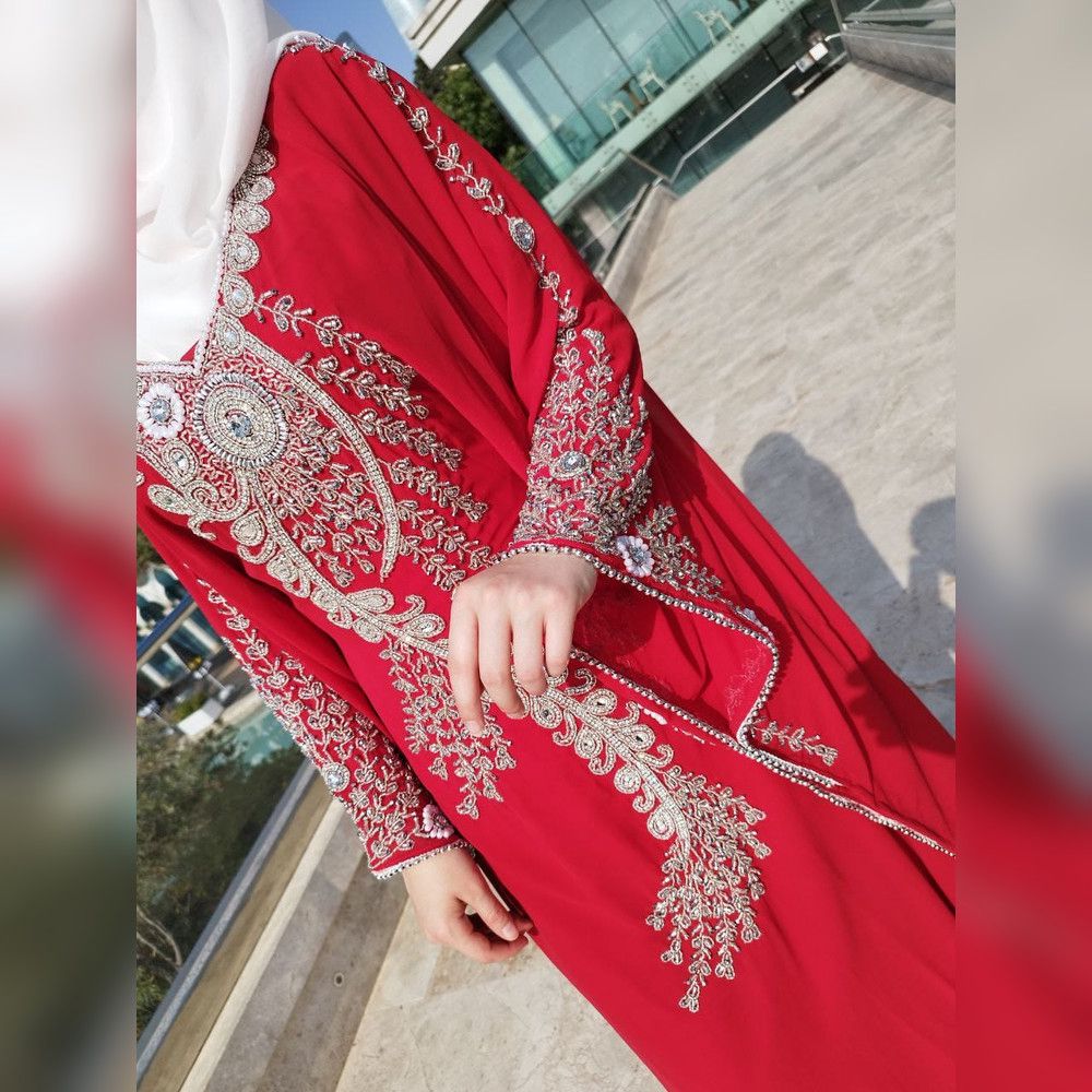 Dini ziyafət donu, qırmızı, şifon, ölçü One size — Mallar, Bakı (2)