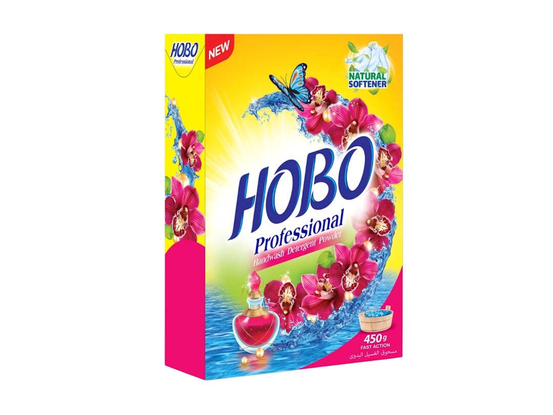 Yuyucu toz Hobo, ağ və rəngli paltarlar üçün, əl ilə yuma, 450 q — Mallar, Bakı