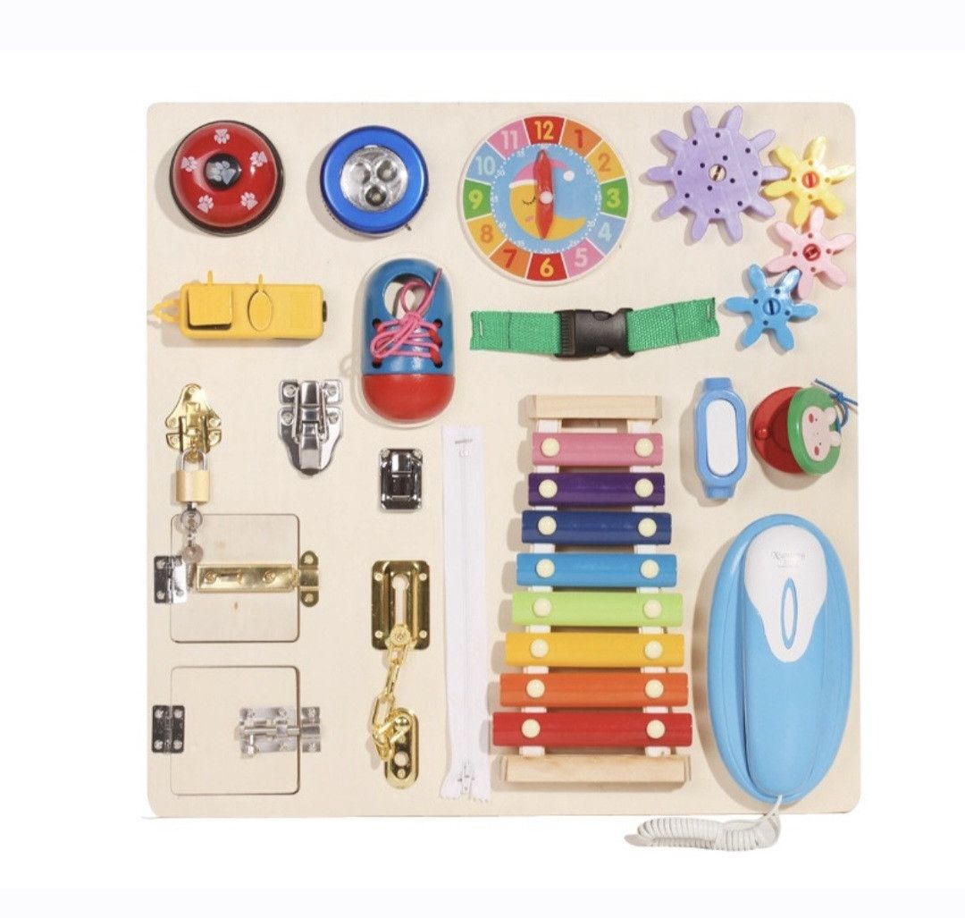 İnkişaf etdirən oyuncaq Montessori Busy Board 0826, taxta, 18+ ay — Mallar, Bakı