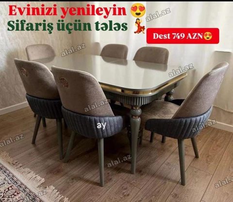 Masa desti sifarisle hazırlanır. İstehsaldan satiş, otağınıza — Bakı