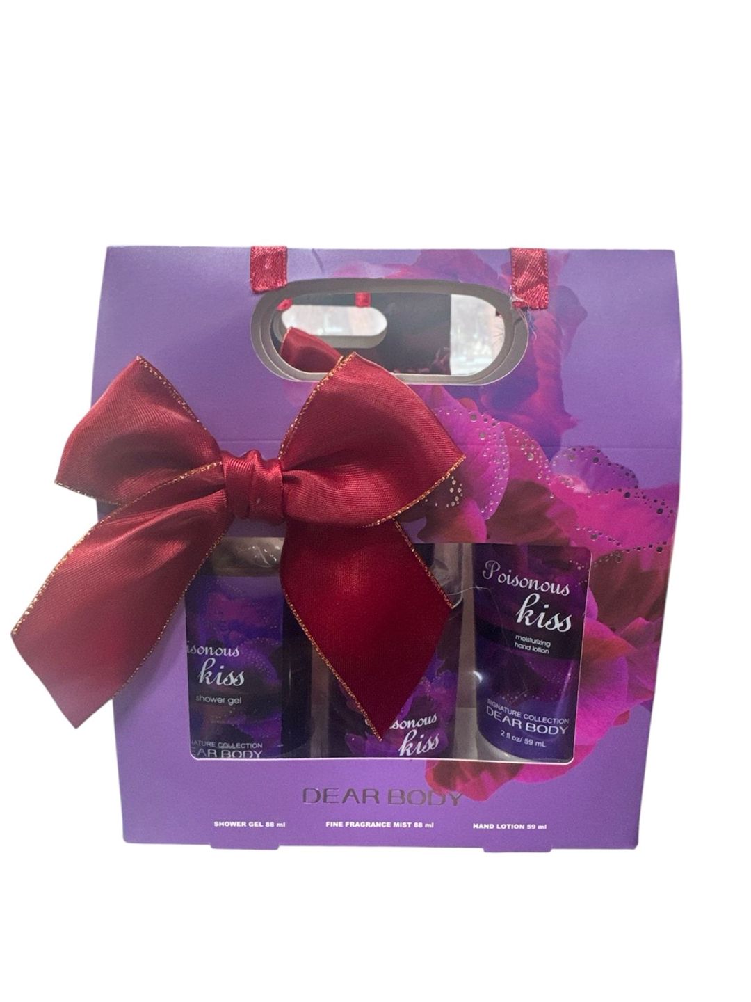 Bədən üçün kosmetika dəsti Dear Body Pousonous Kiss duş geli 88 ml + bədən spreyi 88 ml+ əl kremi 59 ml) — Mallar, Bakı (2)