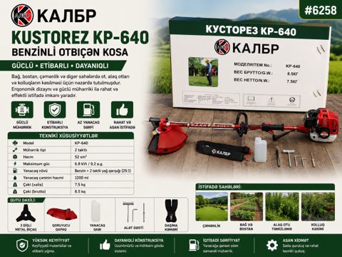 Benzinli trimmer Калбр KR-640 6800 Vt — 170.57 ₼ · Bakı · Mallar Benzinli trimmer Калбр KR-640 6800 Vt — Bakı