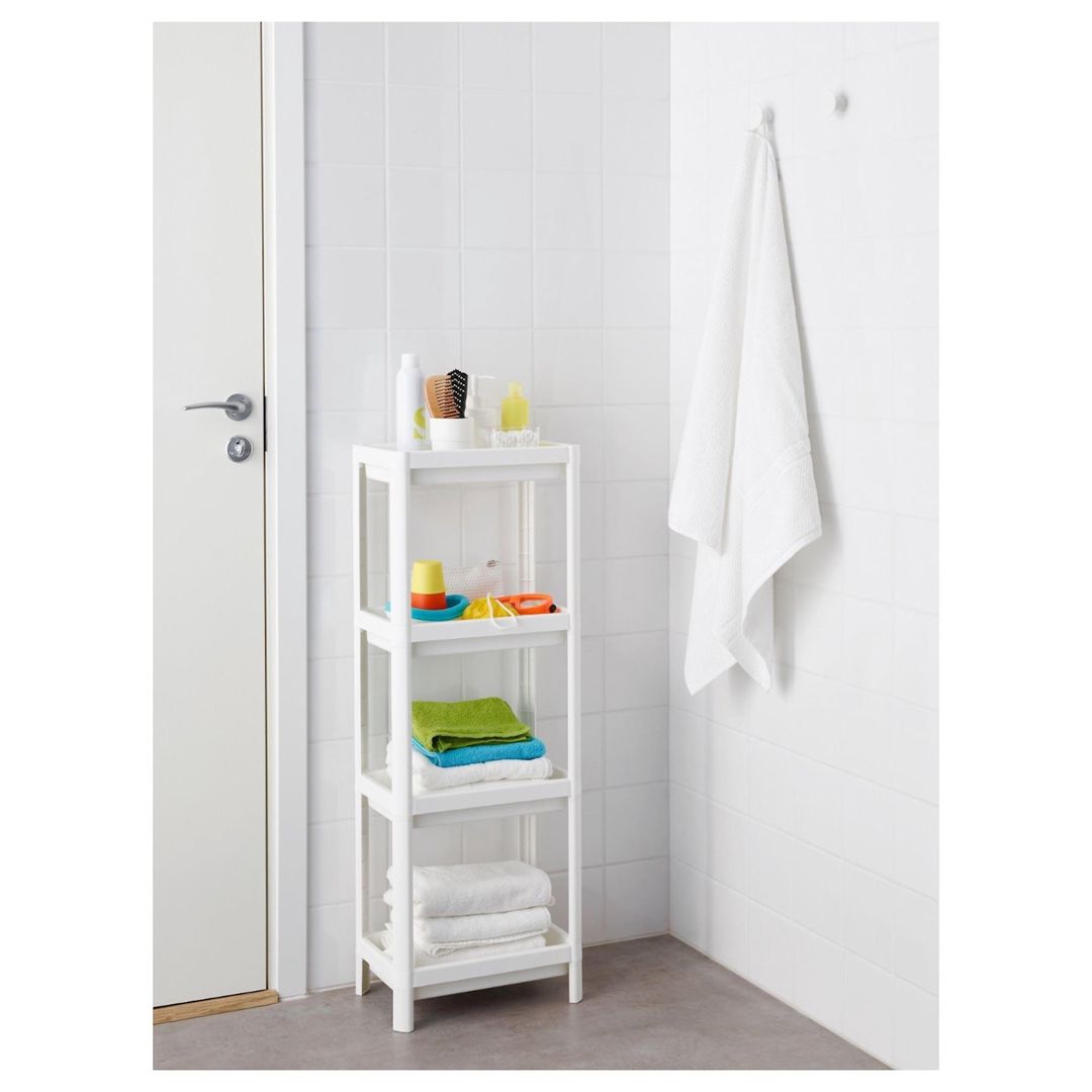 Rəf IKEA Vesken, ağ, polipropilen, 36x23x100 sm — Mallar, Bakı (2)