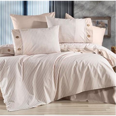 Yataq dəsti Altınbaşak Bambu Dome Anew, yorğan üzü 200x220 sm, mələfə 240x260 sm, 4 əd yastıq üzü 50x70 sm, ikinəfərlik, pambıq - Altınbaşak 120 — Bakı