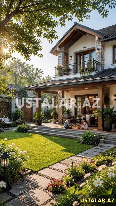 Villa fasad işləri — Təmir xidmətləri, Bakı (3)