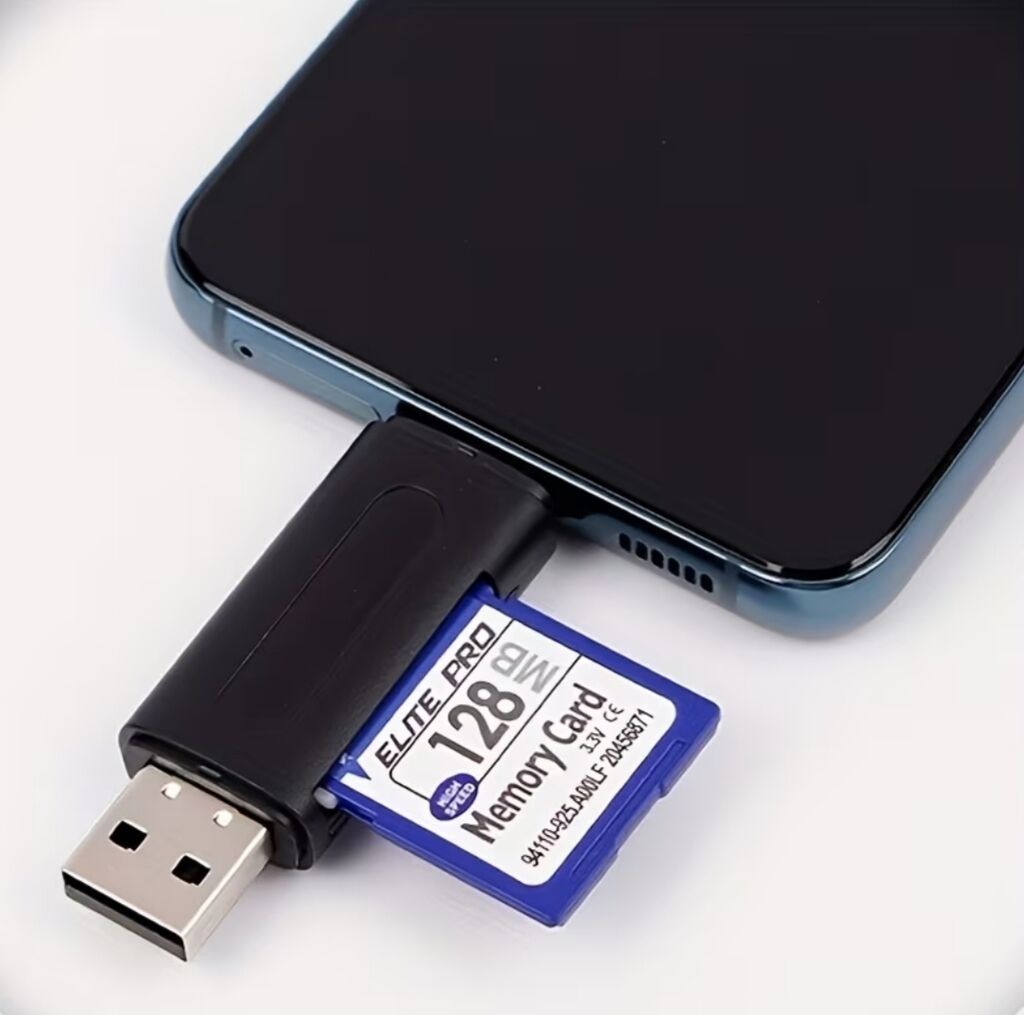 Type-C/USB 2.0 İkili Kart Oxuyucu - İki interfeys: bir tərəfdə Usb-a — Digər, Gəncə (3)