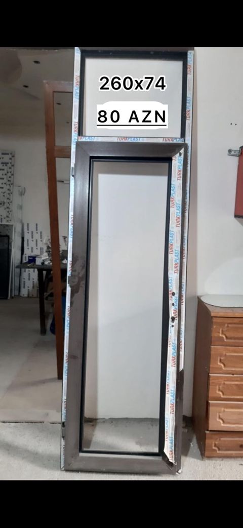 Plastik pəncərə və qapı çərçivələri - Ölçü: 260 x 74 sm – qiymət: 80 — Bakı