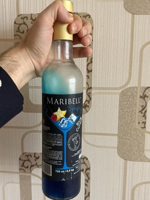 Maribell Syrup – Blue Curacao, 700 ml (0,9 kg) - Rəng: dərin mavi — Bakı