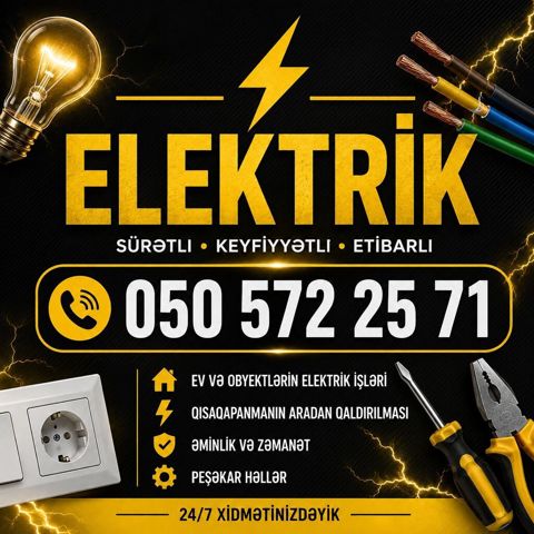 Elektrikə aid butun islerin gorulmesi — Bakı