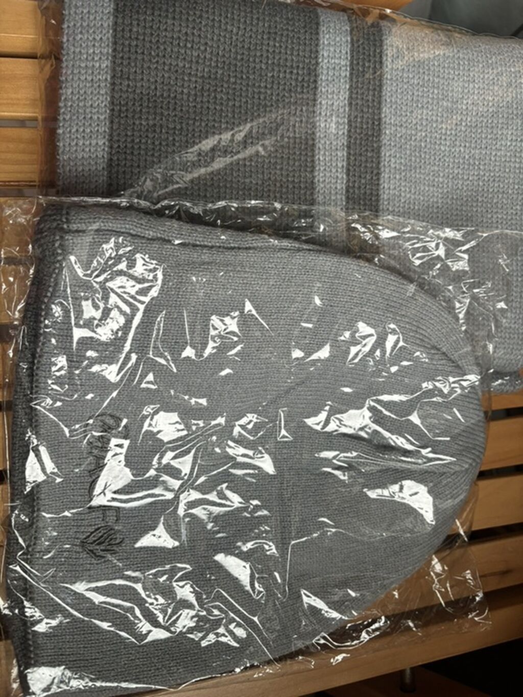 Toxunma, trikotaj papaq, Yeni, rəng - Boz, One size — Baş geyimi, Bakı